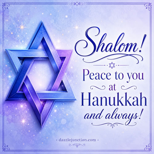 Shalom Blue Hanukkah image
