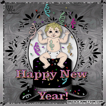 Baby Waving Classic Happy New Year image