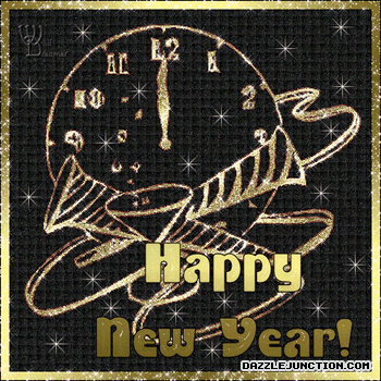 Clock Midnight Classic Happy New Year image