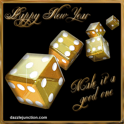 Dice New Year Classic Happy New Year image