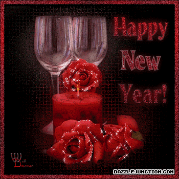 Flutes Roses Classic Happy New Year image