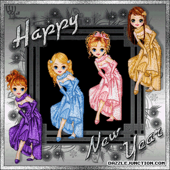 Girls New Year Classic Happy New Year image