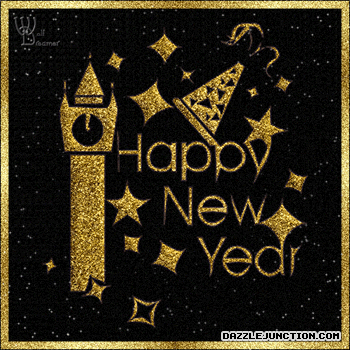 Gold Black Ny Classic Happy New Year image