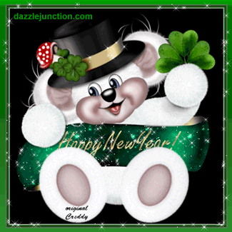 New Year Shamrock Bear Classic Happy New Year image