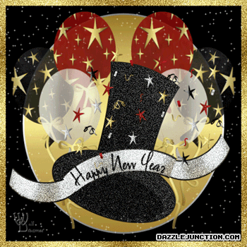 Stars Balloons Classic Happy New Year image