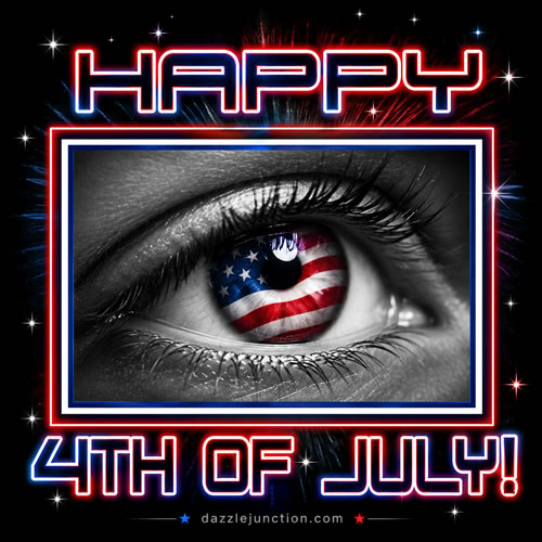 Eye Flag Sparkle Independence Day - 4th of July - July Fourth image