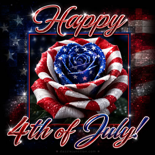 Flag Flower July Fourth Independence Day - 4th of July - July Fourth image