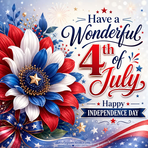 Flower Wonderful Fourth Independence Day - 4th of July - July Fourth image