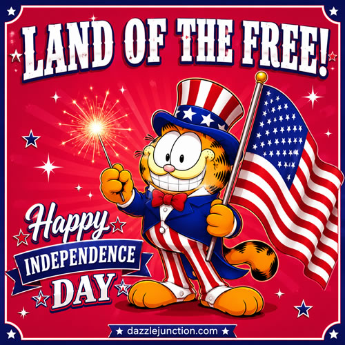 Garfield Land Free Independence Day - 4th of July - July Fourth image