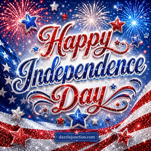 Glittery Independence Day Independence Day - 4th of July - July Fourth image