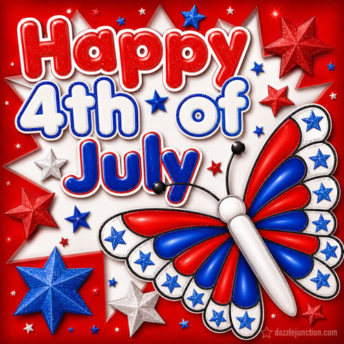 Happy Th Of July Butterfly