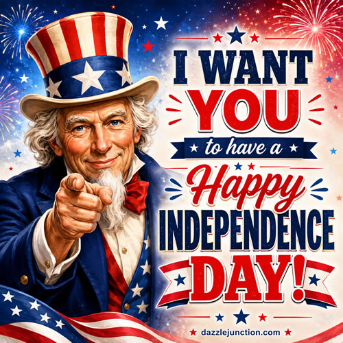 I Want You Independence Day - 4th of July - July Fourth image