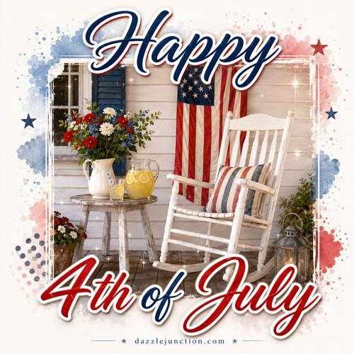 Porch Flag Fourth Independence Day - 4th of July - July Fourth image