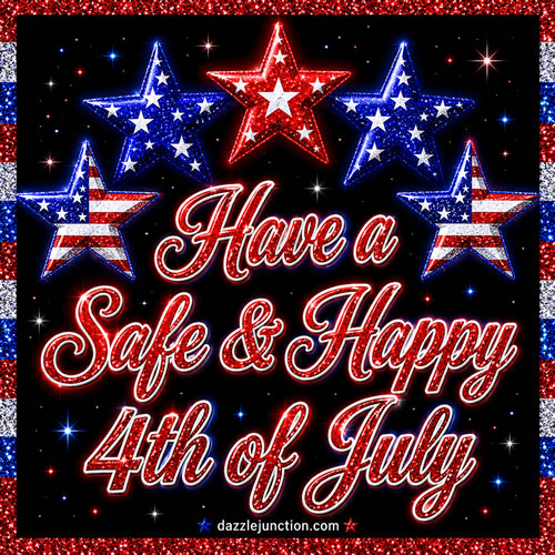 Safe Happy Fourth July Independence Day - 4th of July - July Fourth image