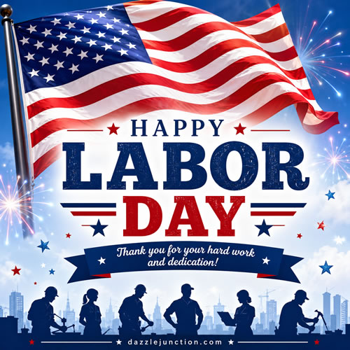 American Flag Labor Day image