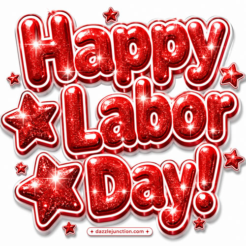 Red Glitter Labor Day image