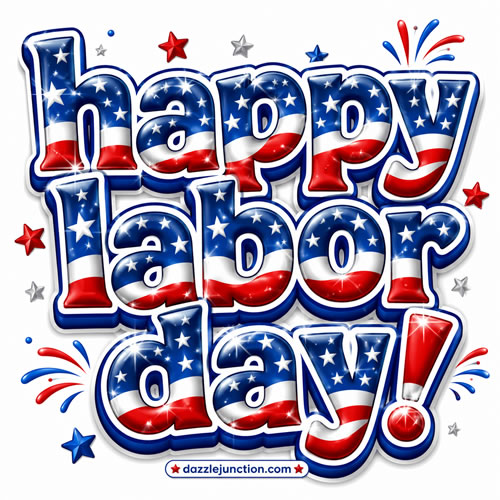 Glitter Stars Labor Day image
