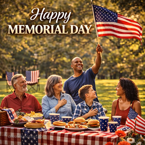 American Flag Picnic Memorial Day image