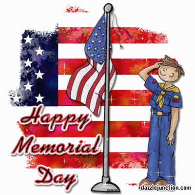 Boy Salute Memorial Day image