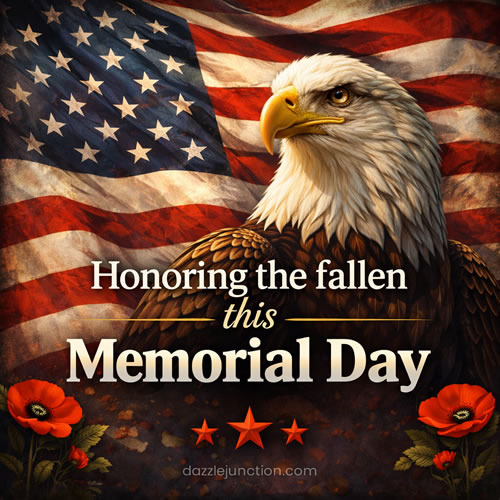 Eagle Honoring Fallen Memorial Day image