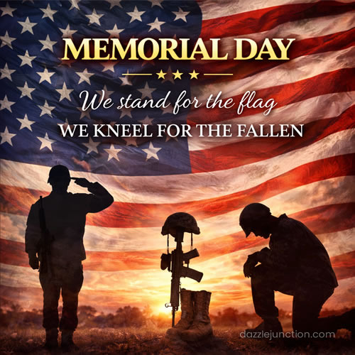 Stand Flag Kneel Fallen Memorial Day image