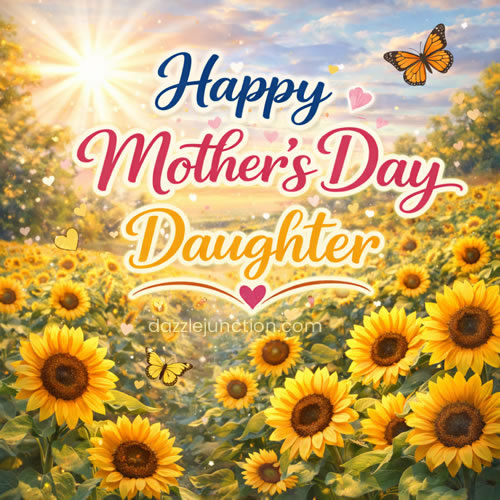 Daughter Sunflowers Mothers Day image