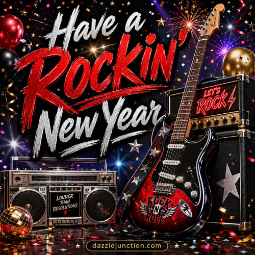 A Rockin New Year Modern Happy New Year image