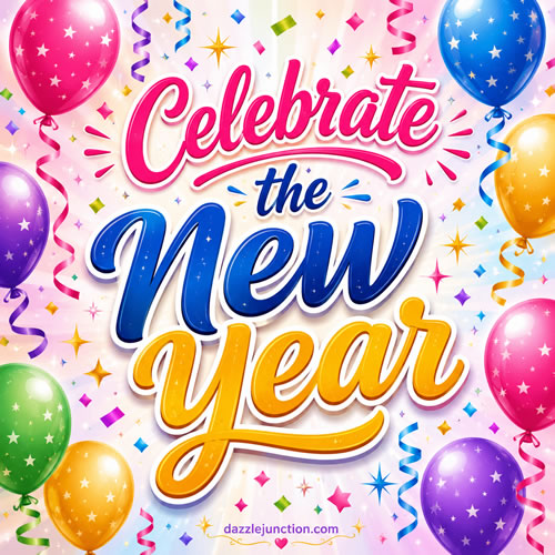 Celebrate New Year Modern Happy New Year image
