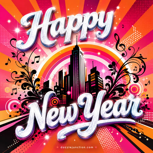 City New Year Modern Happy New Year image