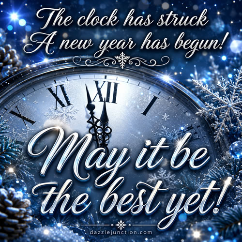 Clock Has Struck Modern Happy New Year image