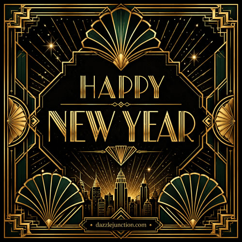 Deco New Year Modern Happy New Year image