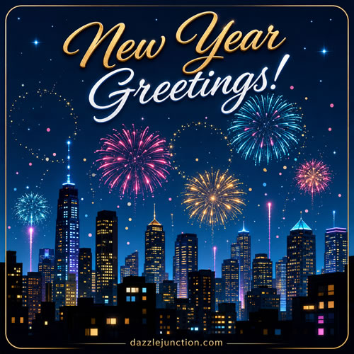 New Year Greetings Modern Happy New Year image