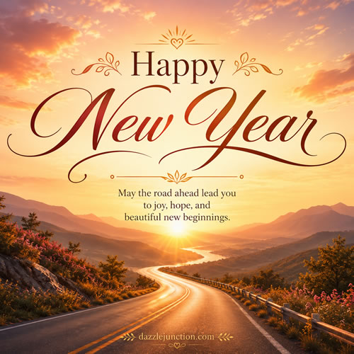 Road Ahead Modern Happy New Year image