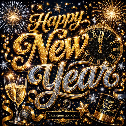 Sparkling New Year Modern Happy New Year image