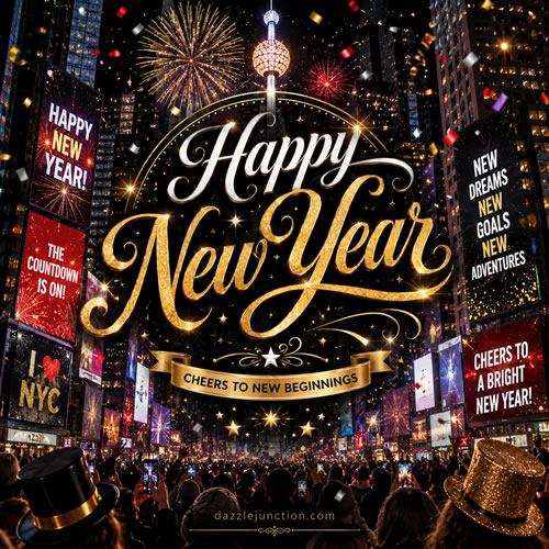Time Square Modern Happy New Year image