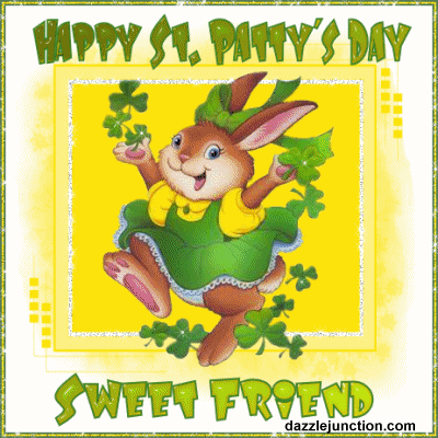 Bunny Friend St Patricks Day image
