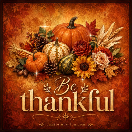 Pumpkin Harvest Be Thankful Thanksgiving image