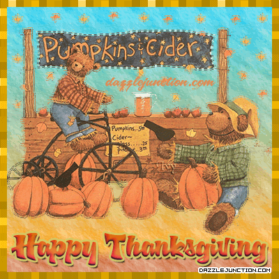 Bears Pumpkins Cider Thanksgiving image