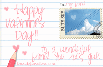 Wonderful Friend Valentine Postcards image