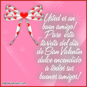 Pase Esta Tarjeta Amigos Spanish Valentines Day image