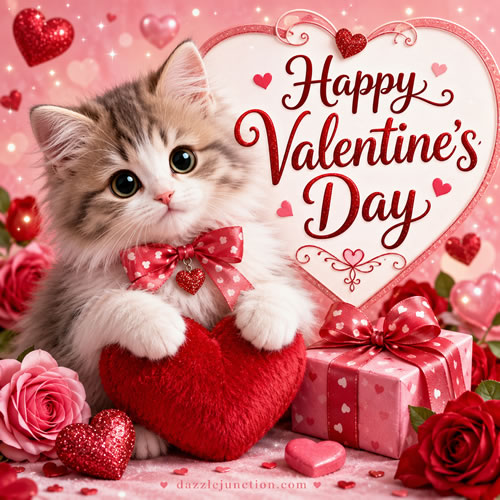 Kitten Love Valentines Day image