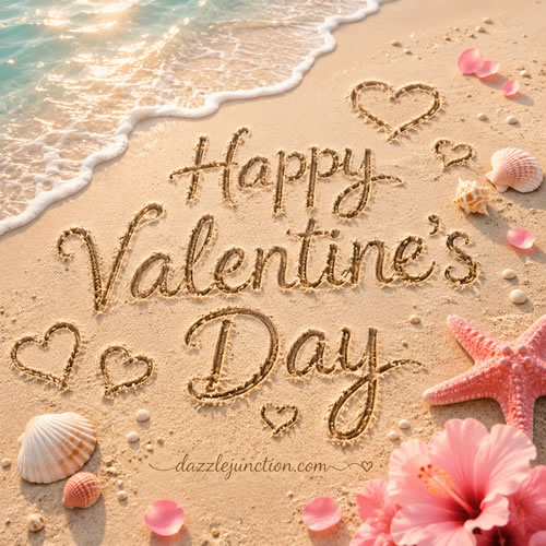 Sand Love Valentines Day image