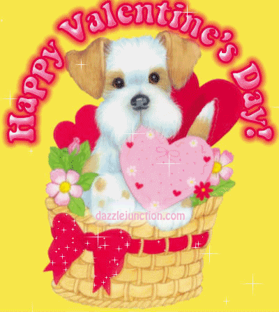 Valentines Puppy Happy Valentines Day image