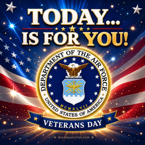 Today Is For Our Air Force Veterans Veterans Day image