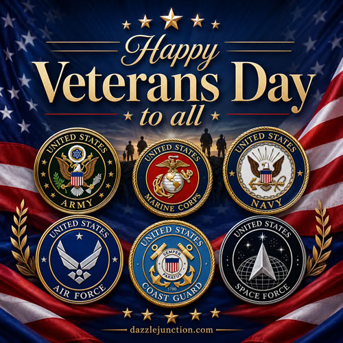 Honoring All Service Branches Veterans Day image