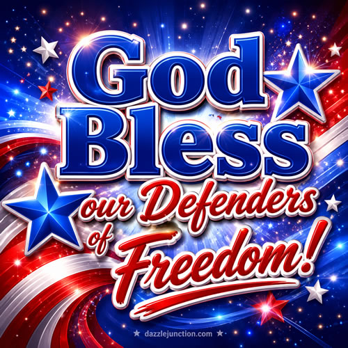 God Bless Our Defenders Veterans Day image