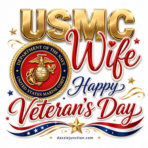 Proud Marine Wife Veterans Day image