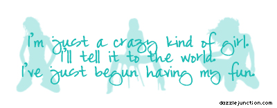 Crazy Kind Of Girl Quote Banner image
