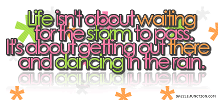 Dancing In Rain Quote Banner image