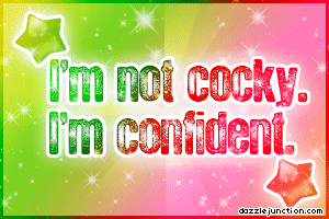 Not Cocky Quote Banner image